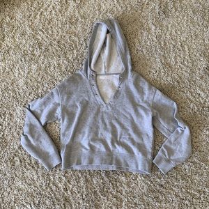 cropped v neck hoodie! open to offers
